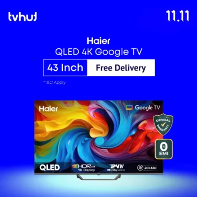 Haier 43 Inch QLED 4K Google TV H43S80EUX