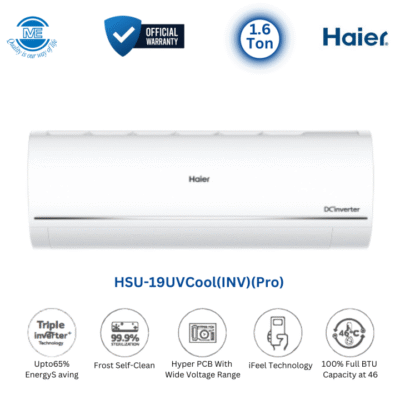 HAIER 1.6 Ton UVCOOL Inverter AC | HSU-19UVCool