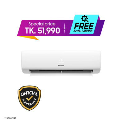 Hisense AS-18TW4RGSKB02DU Smart Compact Inverter Air Conditioner - 1.5 Ton